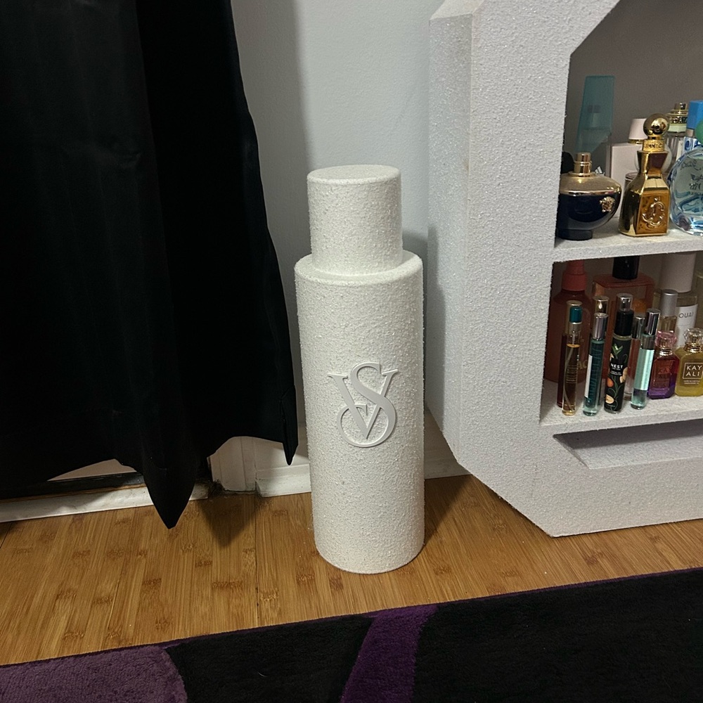 Victoria's Secret White Textured Cylinder Vase